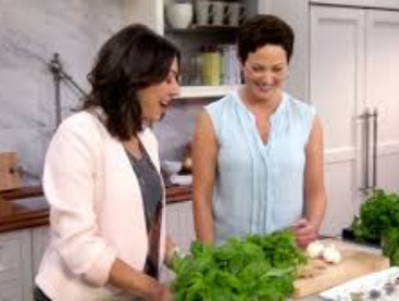 Sam and Ellie talking food on talk show