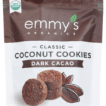 package of Emmy's Coconut Cookies in Dark Cacao